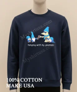 Hanging With My Gnomies Cartoon Dog And Gnomes funny america t-shirts