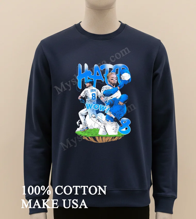 Happ 8 Ian Happ Wow Chicago Cubs Baseball Player Graphic funny america t-shirts - long sleve shirt Happ 8 Ian Happ Wow Chicago Cubs Baseball Player Graphic Shirt Long Sleve Shirt