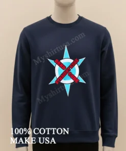 Hard Edge Straight Edge Core Blue Star Compass Logo funny america t-shirts