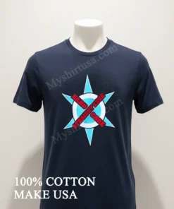 Hard Edge Straight Edge Core Blue Star Compass Logo funny america t-shirts