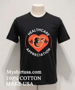 Healthcare Appreciation Baltimore Orioles Bird Heart Beat Medical funny america t-shirts