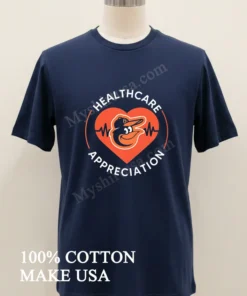 Healthcare Appreciation Baltimore Orioles Bird Heart Beat Medical funny america t-shirts