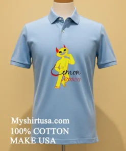 Heavy Blend Lemon Demon Graphic Merch Shirt Blue Shirt