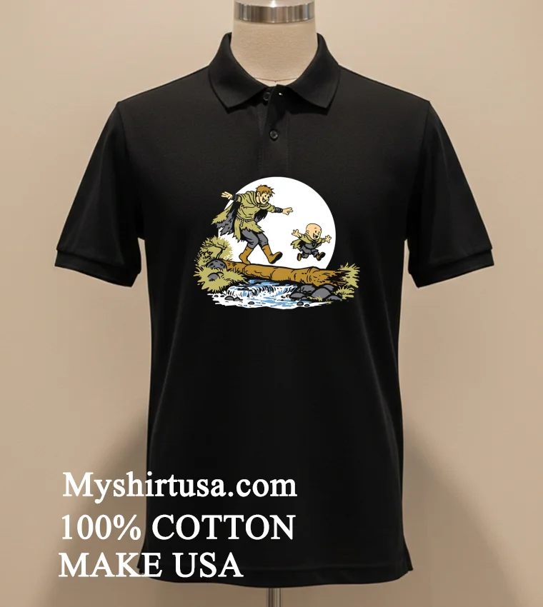 Hedge Knight And Squire Crossing River Log funny america t-shirts - balck-shirt Hedge Knight And Squire Crossing River Log Shirt Balck Shirt 1