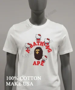 Hello Kitty A Bathing Ape Bape Collaboration funny america t-shirts
