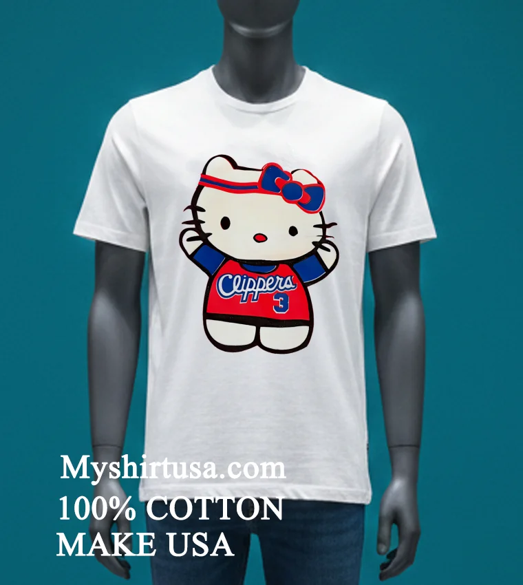 Hello Kitty Chris Paul Los Angeles Clippers Shirt - white-t-shirt Hello Kitty Chris Paul Los Angeles Clippers Shirt White T Shirt 3