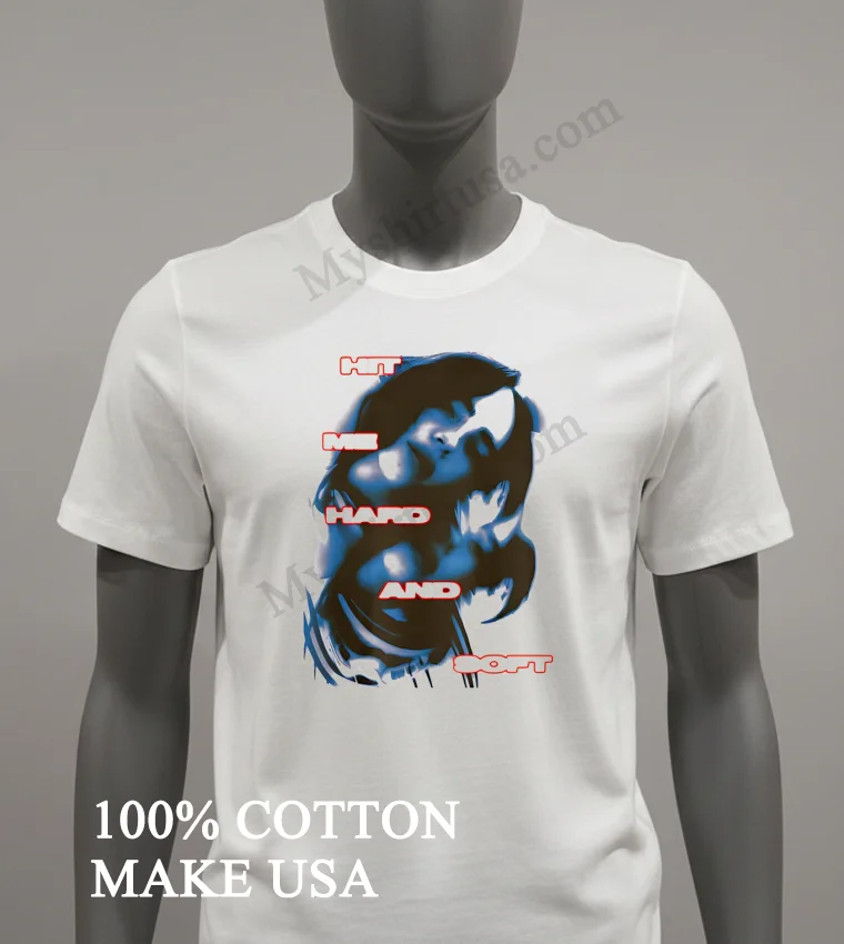 Hit Me Hard And Soft Billie Eilish Artistic Blue Face funny america t-shirts - white-t-shirt Hit Me Hard And Soft Billie Eilish Artistic Blue Face Shirt White T Shirt 2