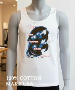 Hit Me Hard And Soft Billie Eilish Artistic Blue Face funny america t-shirts