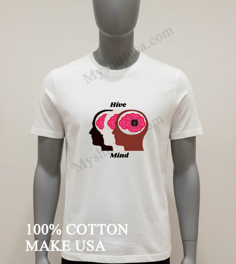 Hive Mind Brain Shirt White T Shirt 1