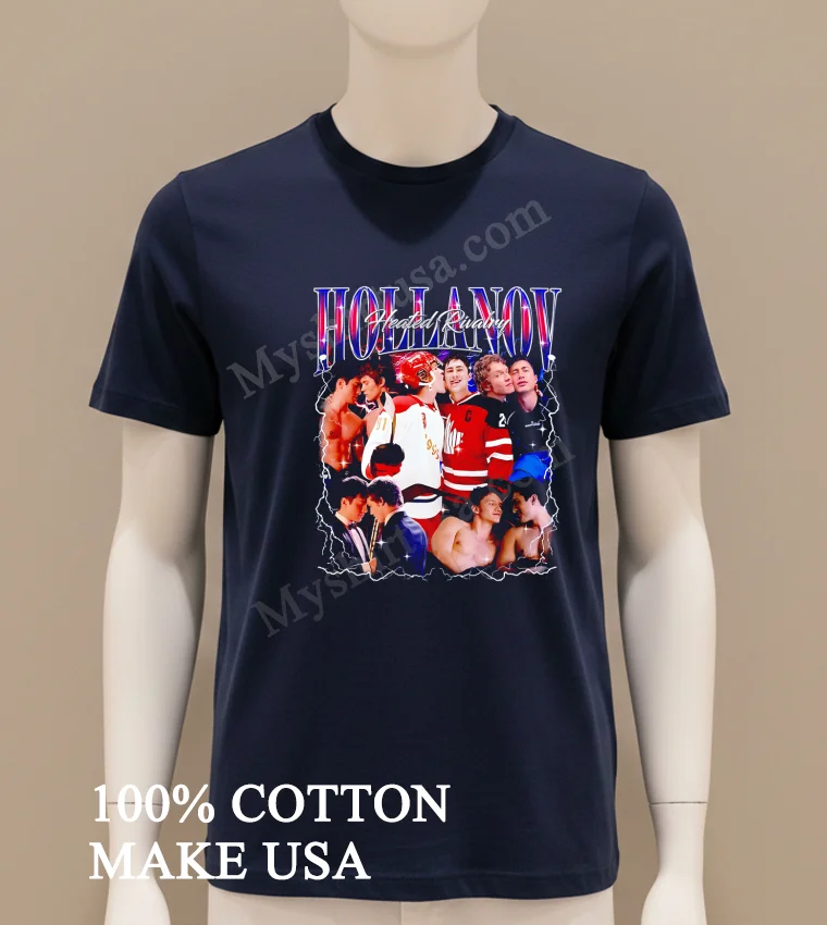 Hollanov Heated Rivalry Hockey Player Lightning funny america t-shirts - navy-shirt Hollanov Heated Rivalry Hockey Player Lightning Shirt Navy Shirt