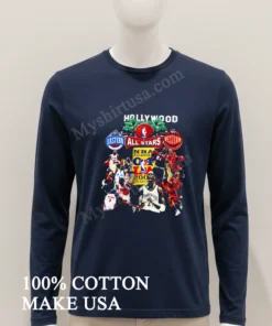 Hollywood Nba All Stars 2004 Los Angeles Basketball Player Collage funny america t-shirts