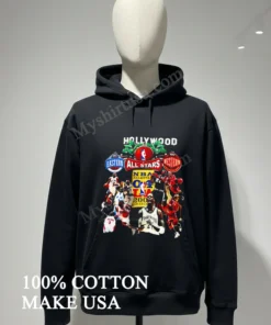 Hollywood Nba All Stars 2004 Los Angeles Basketball Player Collage funny america t-shirts