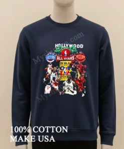 Hollywood Nba All Stars 2004 Los Angeles Basketball Player Collage funny america t-shirts