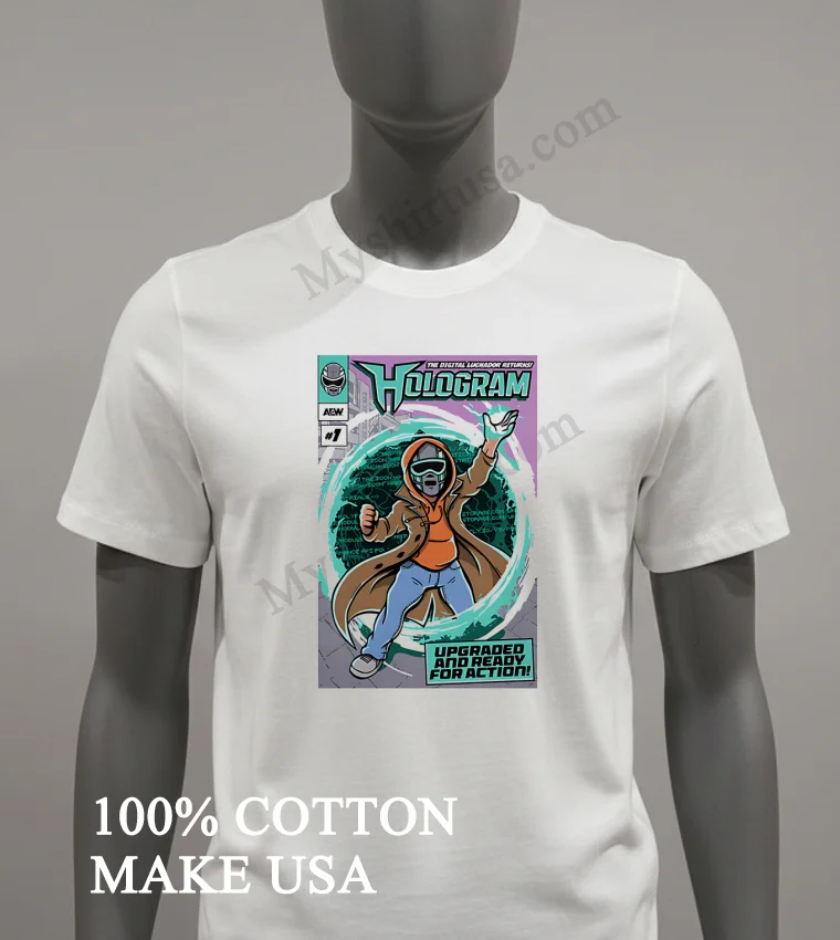 Hologram Upgraded And Ready For Action Standard Soft Style Ringer funny america t-shirts - white-t-shirt Hologram Upgraded And Ready For Action Standard Soft Style Ringer Shirt White T Shirt 2