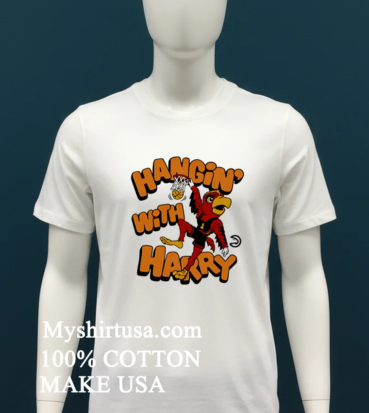 Homage Hawks Hangin With Harry Mascot Shirt White T Shirt 3