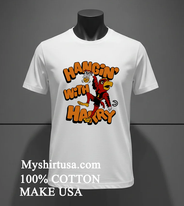 Homage Hawks Hangin With Harry Mascot Shirt - white-t-shirt Homage Hawks Hangin With Harry Mascot Shirt White T Shirt 4