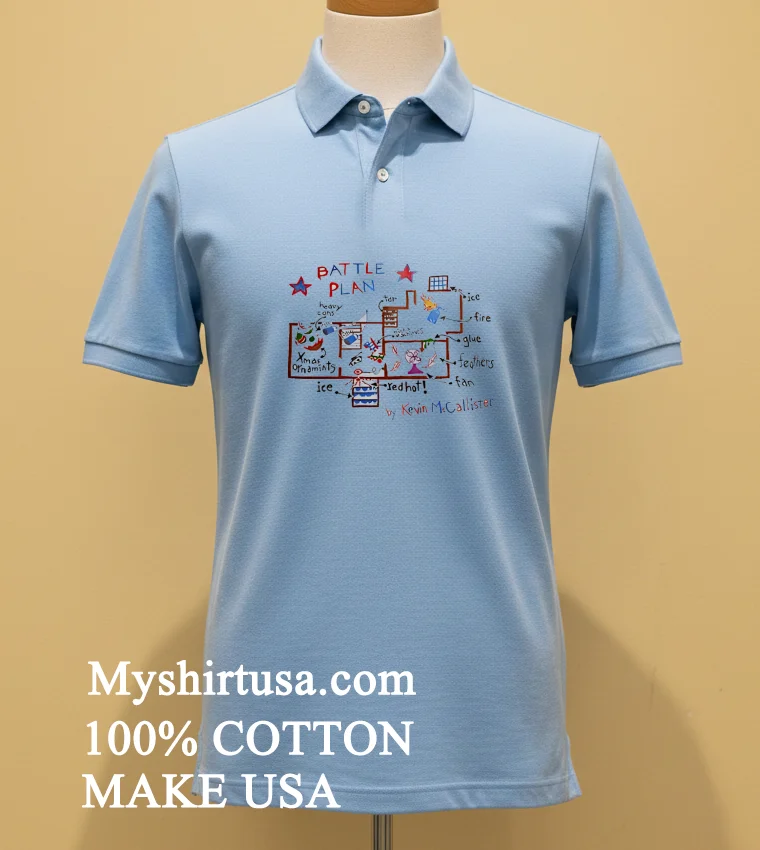 Home Alone Kevin Mccallister Battle Plans Shirt Blue Shirt