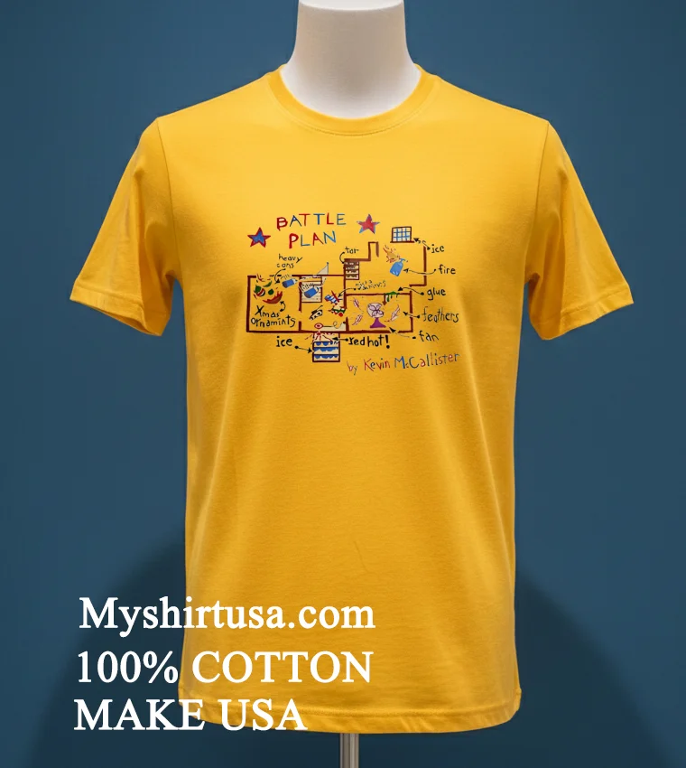 Home Alone Kevin Mccallister Battle Plans Shirt Yellow T Shirt