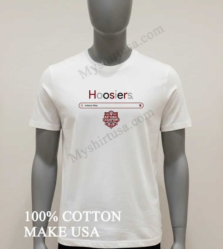 Hoosiers Indiana Wins National Champions 2025 Logo Shirt White T Shirt 1