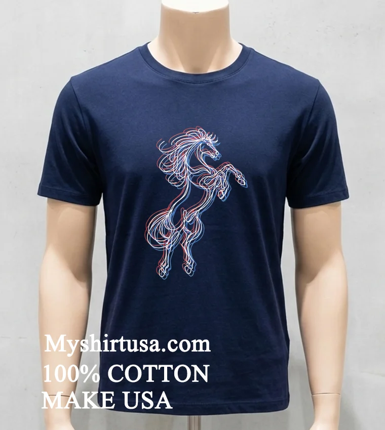 Horse 3d 2026 Shirt Navy Shirt