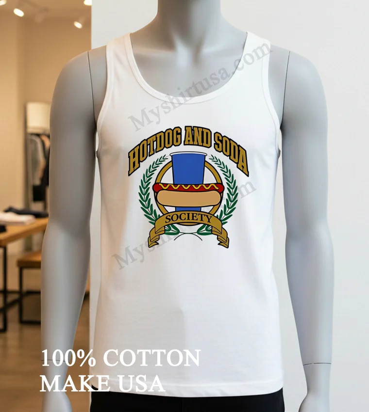 Hotdog And Soda Society Logo Shirt White T Shirt 3