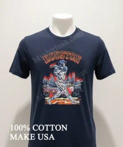 Houston Astros Skeleton Batter City Skyline Fire funny america t-shirts