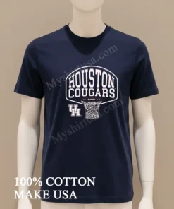 Houston Cougars University Of Houston Basketball Net Logo funny america t-shirts