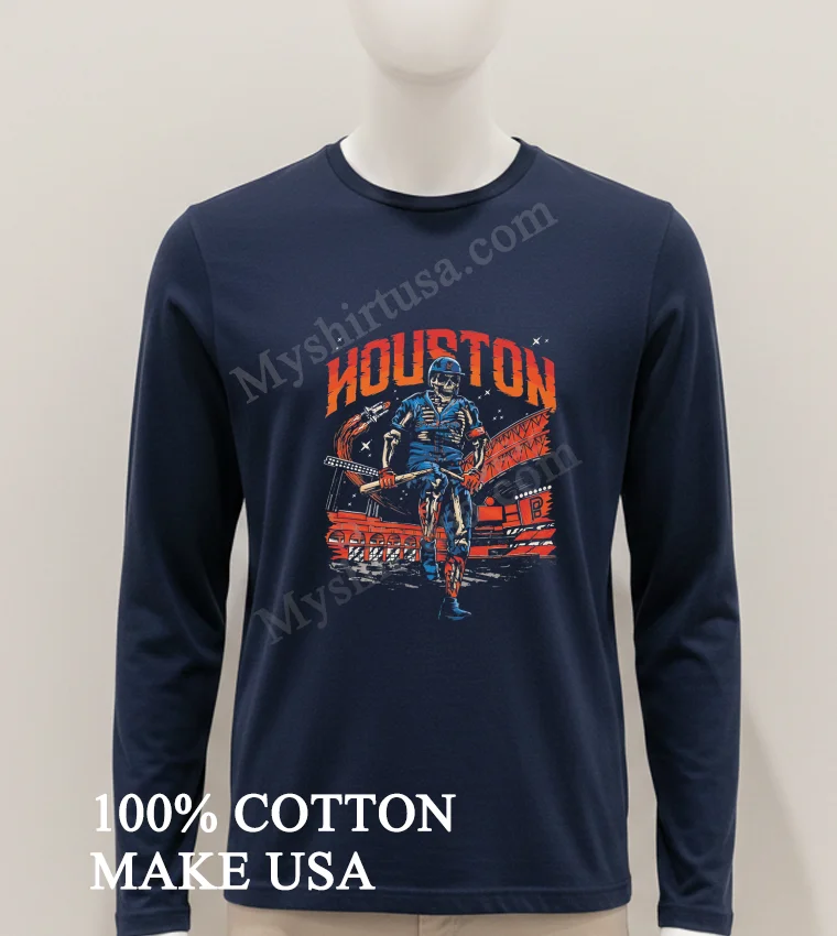 Houston Space City Skeleton Baseball Player Breaking Bat Stadium Shirt Hoodie Shirt 1