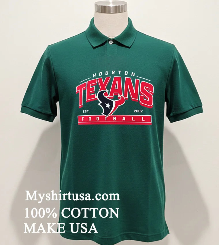 Houston Texans Est 2002 Football Athletic Banner Shirt Green Shirt