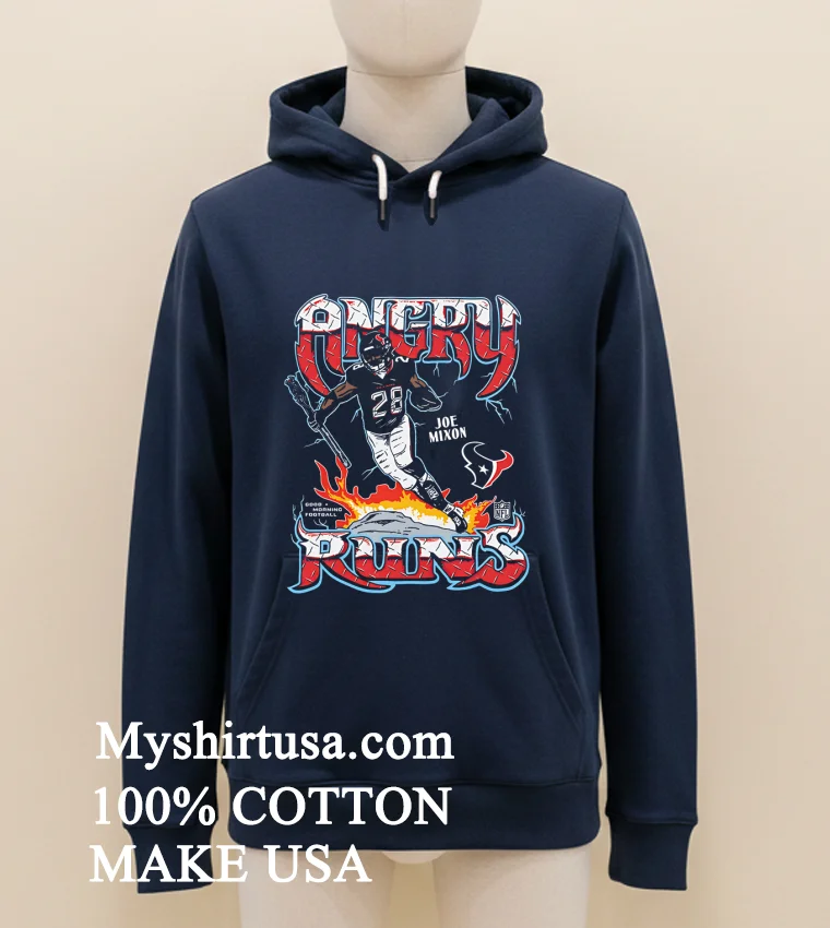 Houston Texans Joe Mixon 28 Running Shirt Navy Shirt 3