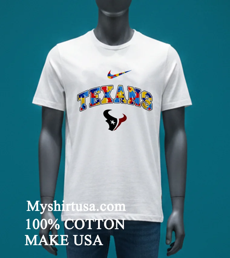 Houston Texans Nfl Autism Awareness Shirt - white-t-shirt Houston Texans Nfl Autism Awareness Shirt White T Shirt 3
