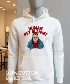 Human Wet Blanket Grumpy Man Wrapped In Blue Towel funny america t-shirts