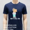 I Am Just A Chill Girl Funny Meme Shirt Navy Shirt