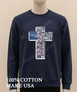I Can Do All Things Through Christ Who Strengthens Me New England Patriots Cross funny america t-shirts