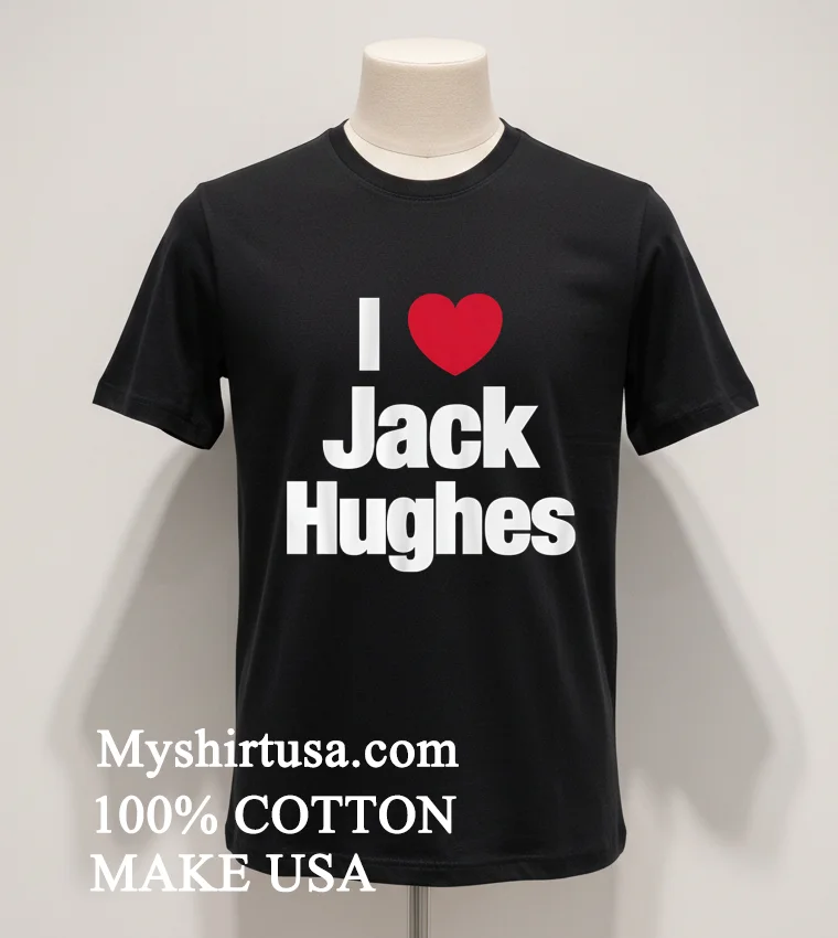 I Heart Jack Hughes Hockey Player Name Shirt Balck Shirt