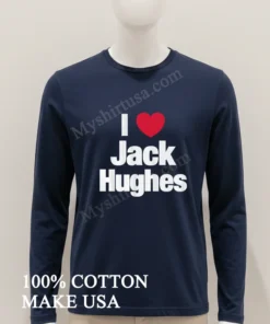 I Heart Jack Hughes Hockey Player Name funny america t-shirts