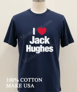 I Heart Jack Hughes Hockey Player Name funny america t-shirts