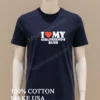 I Heart My Girlfriends Bush Funny Sarcastic Slogan Shirt Navy Shirt