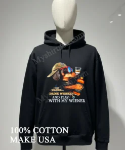 I Just Wanna Drink Whiskey And Play With My Wiener Dachshund funny america t-shirts