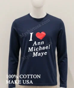 I Love Ann Michael Maye Red Heart Graphic Design Shirt funny t-shirts usa