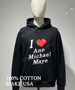I Love Ann Michael Maye Red Heart Graphic Design Shirt funny t-shirts usa