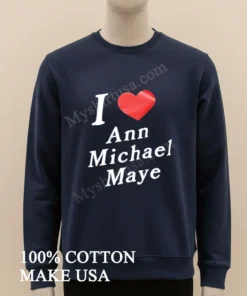 I Love Ann Michael Maye Red Heart Graphic Design Shirt funny t-shirts usa