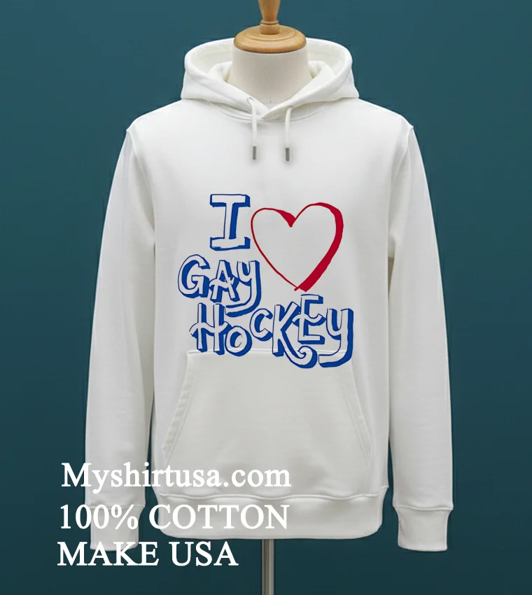 I Love Gay Hockey Shirt - white-t-shirt I Love Gay Hockey Shirt White T Shirt