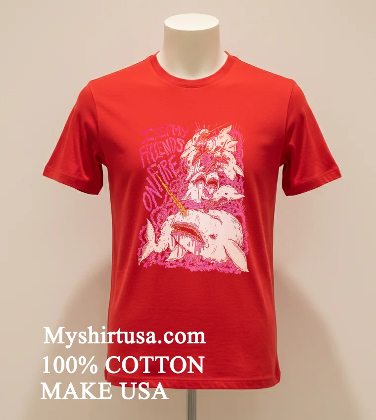 I Set My Friends On Fire Graphic Shirt - red-shirt I Set My Friends On Fire Graphic Shirt Red Shirt