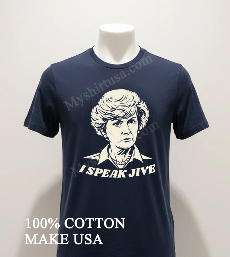 I Speak Jive Barbara Billingsley Airplane Movie Shirt Navy Shirt