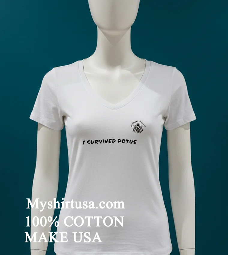 I Survived Potus Us Embassy Accra Logo Shirt - white-t-shirt I Survived Potus Us Embassy Accra Logo Shirt White T Shirt