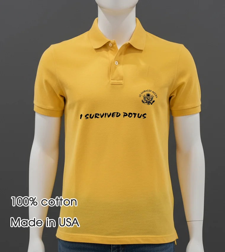 I Survived Potus Us Embassy Accra Logo Shirt - yellow-t-shirt I Survived Potus Us Embassy Accra Logo Shirt Yellow T Shirt