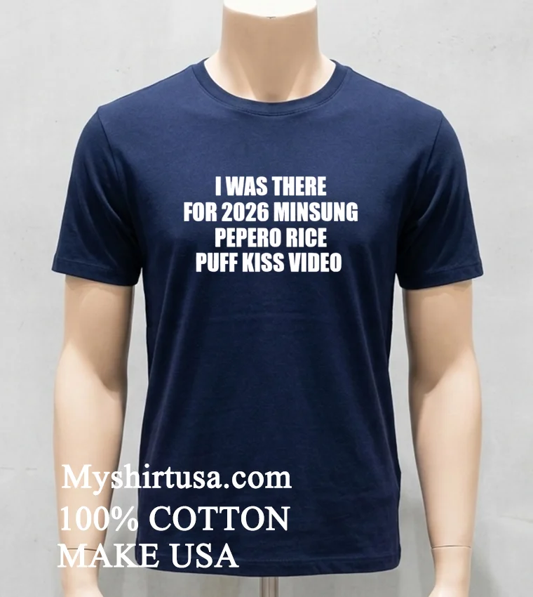 I Was There For 2026 Minsung Pepero Rice Puff Kiss Video Shirt Navy Shirt