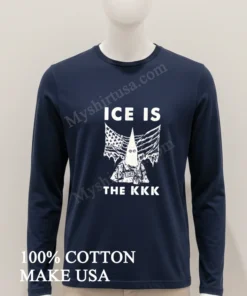 Ice Is The Kkk American Flag Hood Protest funny america t-shirts