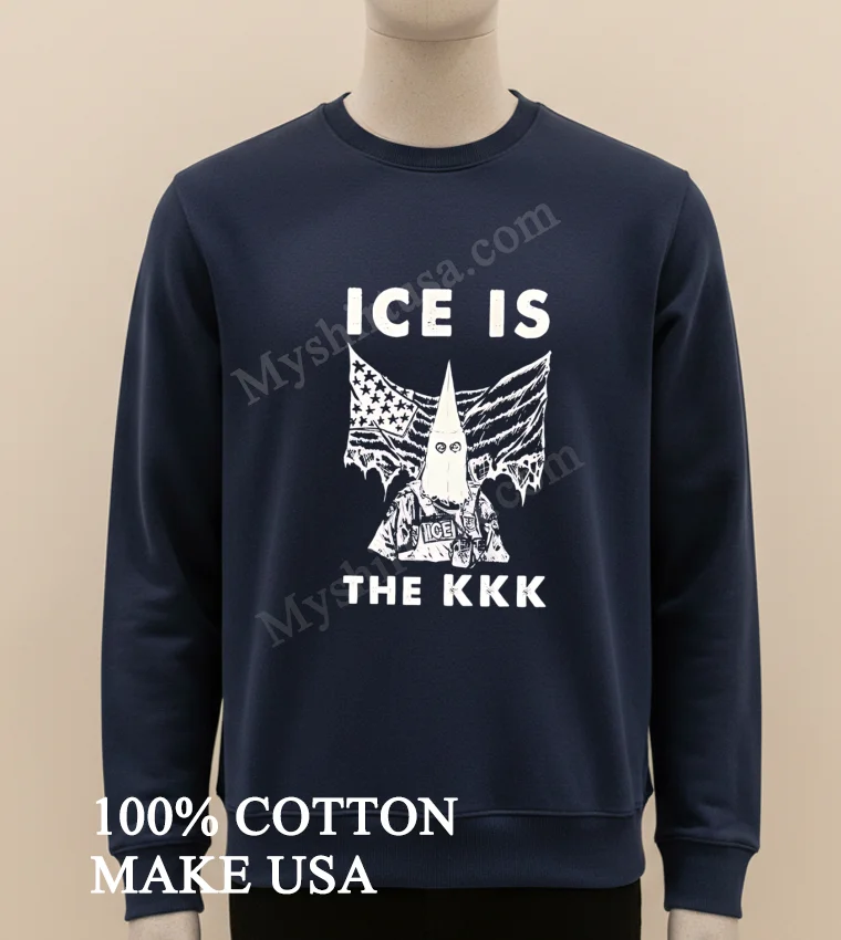 Ice Is The Kkk American Flag Hood Protest funny america t-shirts - long sleve shirt Ice Is The Kkk American Flag Hood Protest Shirt Long Sleve Shirt